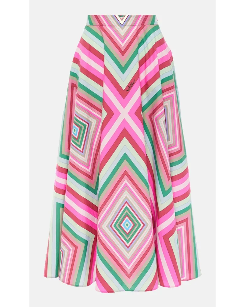 Valentino Garavani Gonna lunga Rhombus 75 in popeline Multicolore