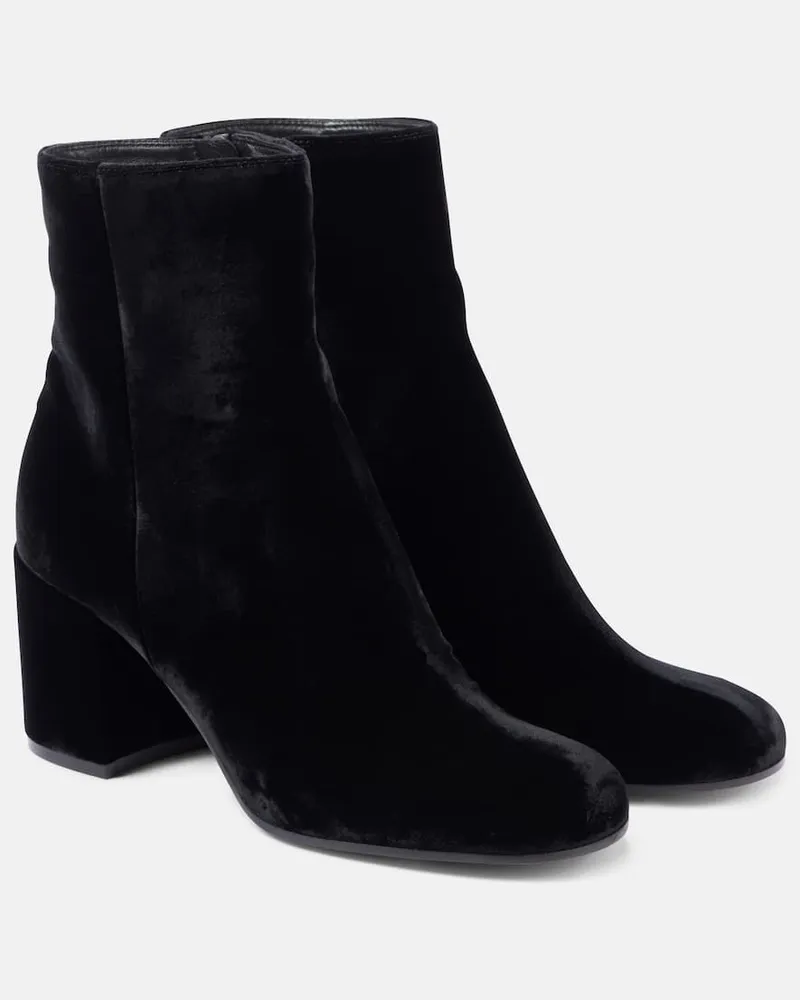 Gianvito Rossi Stivaletti Joelle 70 in velluto Nero
