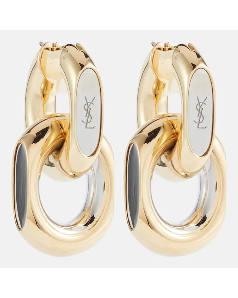 Saint Laurent Orecchini a cerchio Cassandre Oro
