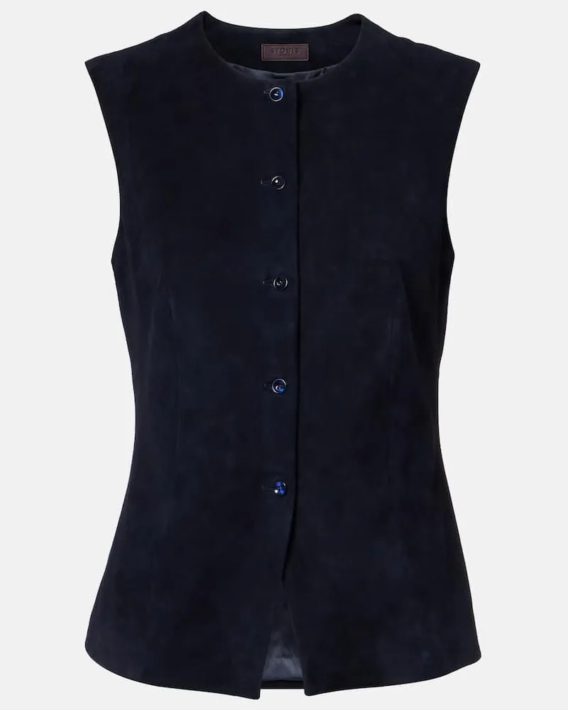 Stouls Gilet Casino in suede Blu