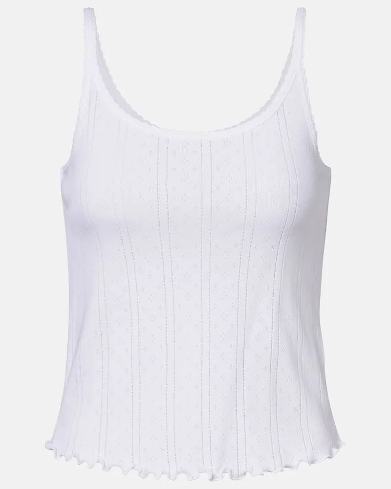 Róhe RÃ³he Tank top in cotone pointelle Bianco