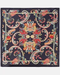 Etro Foulard in seta con stampa Nero