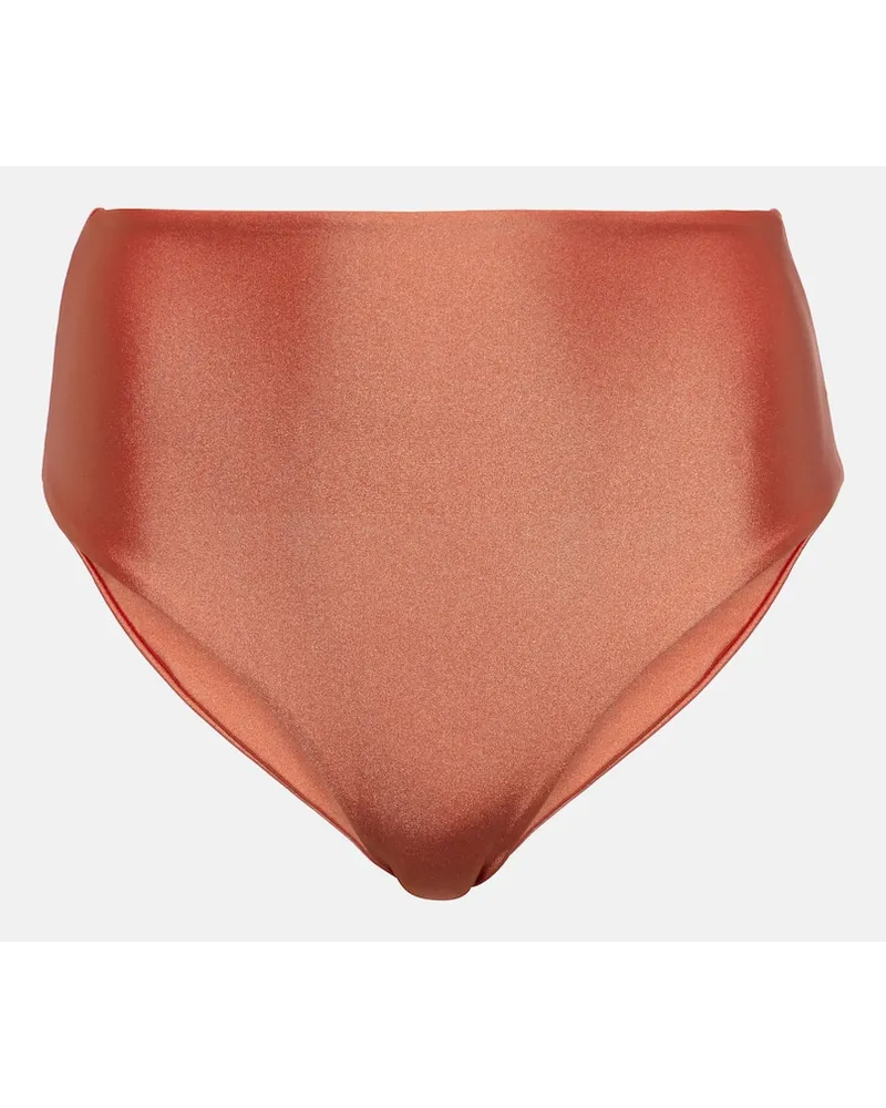 JADE SWIM Slip bikini Bound a vita alta Rosso