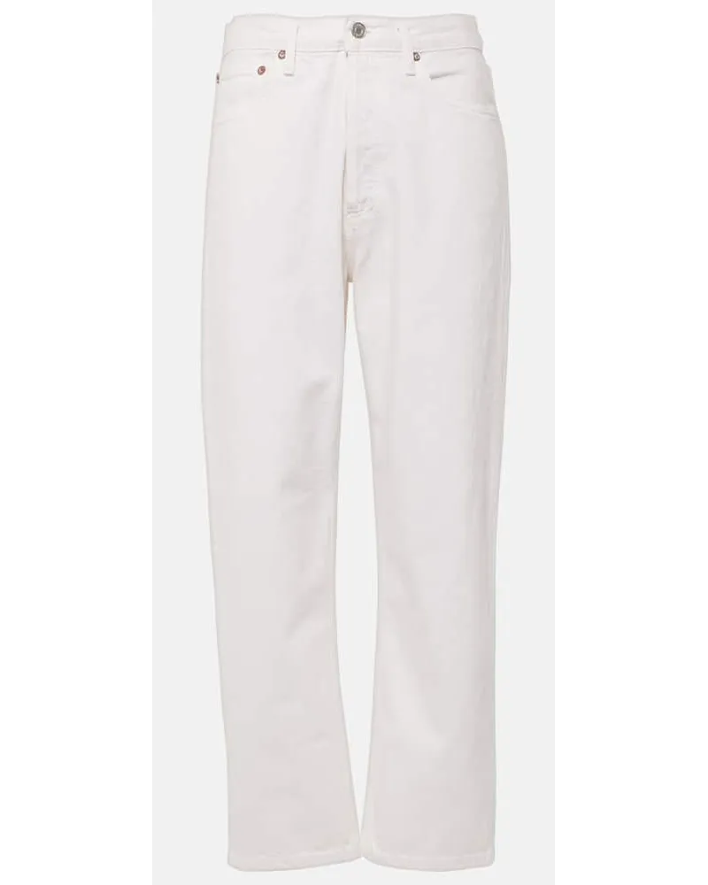 AGOLDE Jeans regular 90's a vita media Bianco