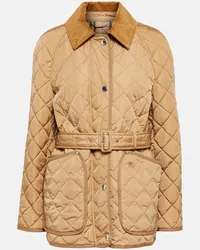 Burberry Giacca trapuntata con cintura Beige