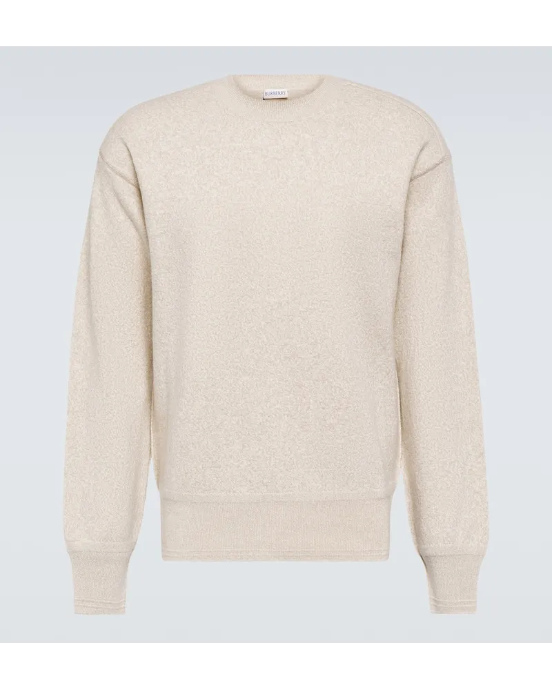 Burberry Pullover in lana con logo Neutro