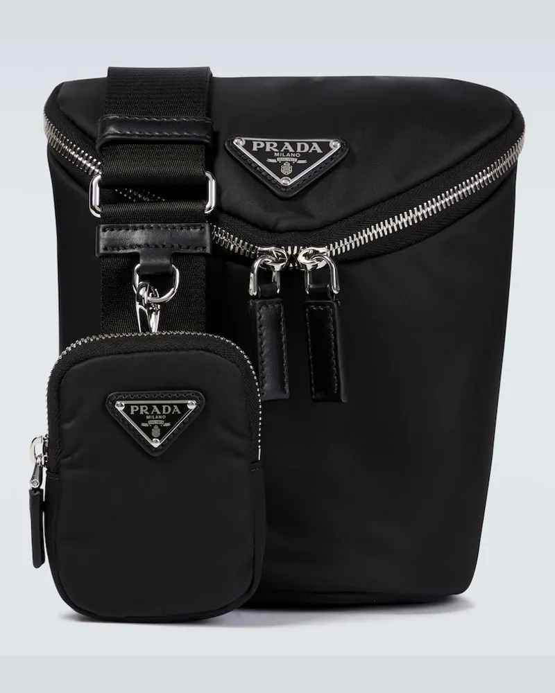 Prada Borsa a tracolla in Re-Nylon Nero
