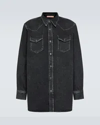 Acne Studios Giacca camicia di jeans Nero