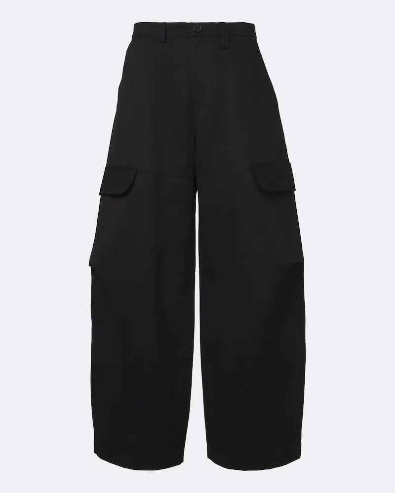 Simone Rocha Pantaloni cargo in cotone Nero