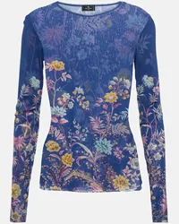 Etro Top con stampa Blu