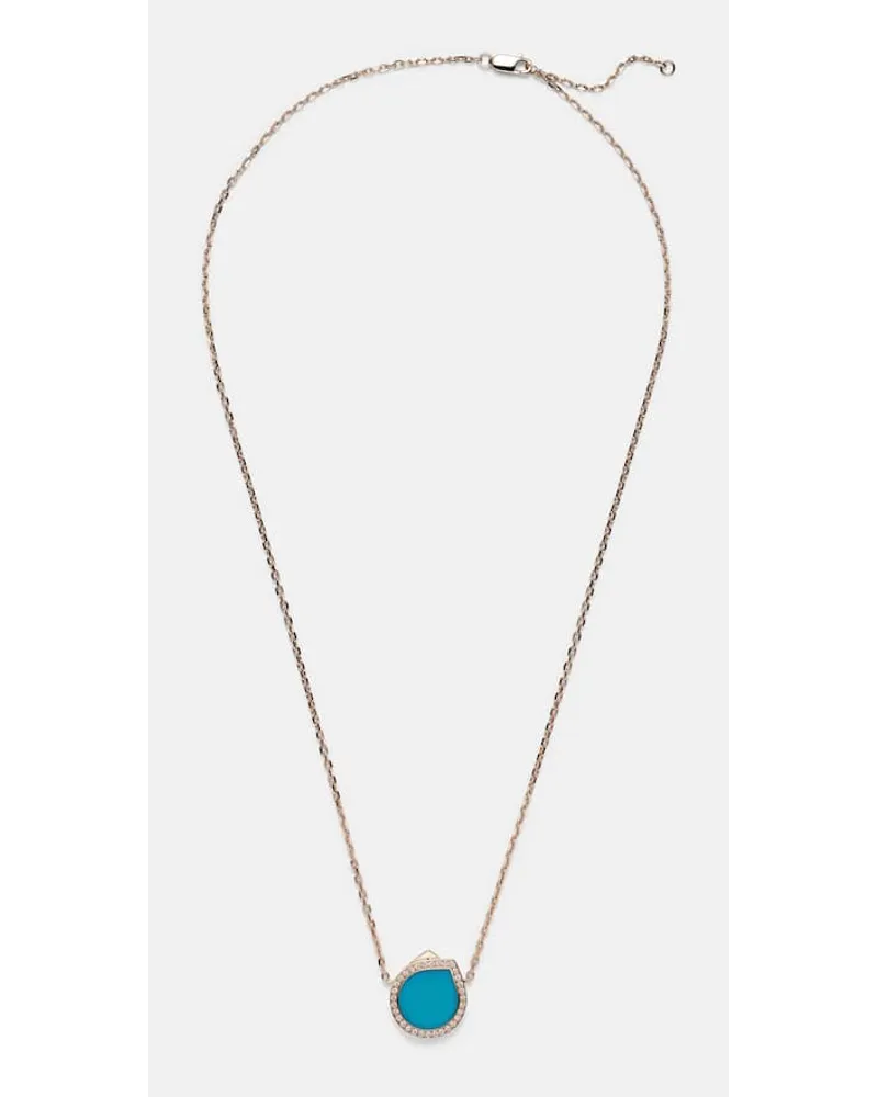 Repossi Collana Antifer in oro rosa 18kt con turchese e diamanti Oro