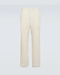 AURALEE Pantaloni regular in misto lana e alpaca Bianco