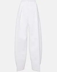 Jacquemus Pantaloni a gamba larga Ovalo Bianco