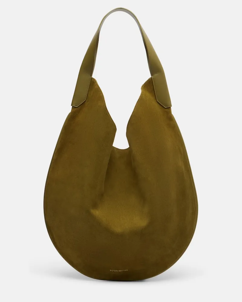 Victoria Beckham Borsa a spalla Soft PliÃ© in suede Verde