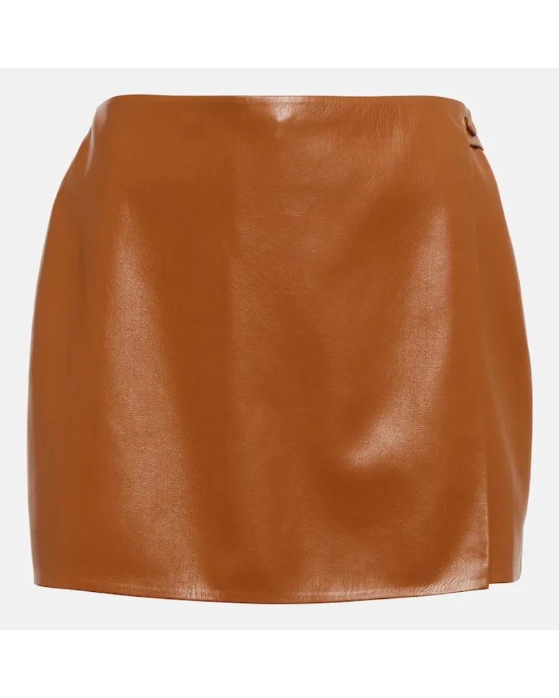 Nanushka Skort Svena in similpelle Marrone