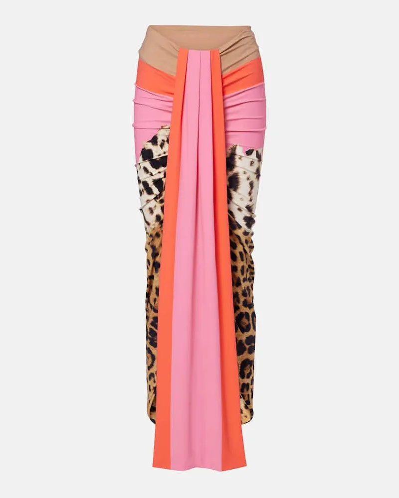Roberto Cavalli Gonna lunga asimmetrica con stampa Multicolore