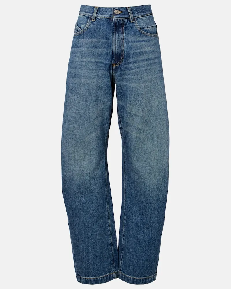 ATTICO Jeans barrel a vita media Blu