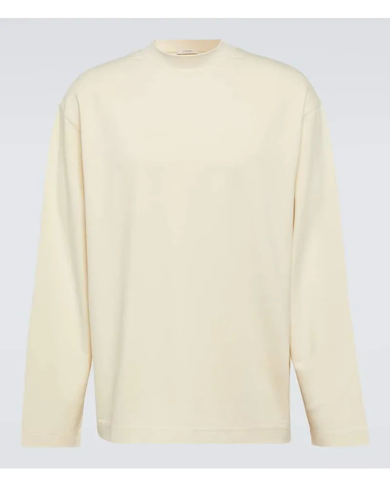 Christophe Lemaire Felpa in jersey con collo alto Bianco