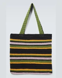 BODE Borsa Harbor Stripe in crochet di cotone Multicolore