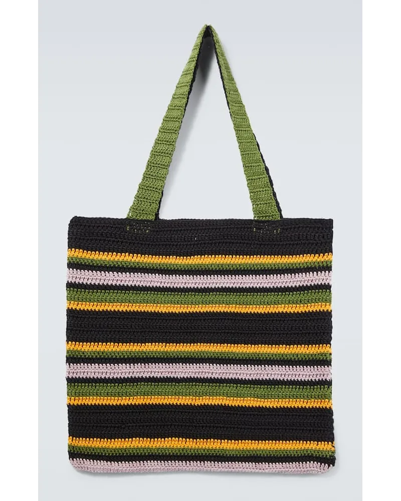 BODE Borsa Harbor Stripe in crochet di cotone Multicolore