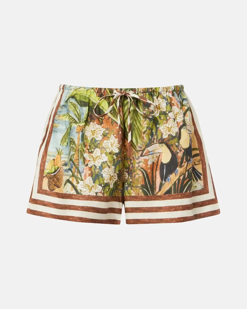 ALEMAIS AlÃ©mais Shorts Toucan Tango in lino Multicolore