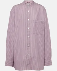 Birkenstock x Tekla - Camicia pigiama a righe Viola