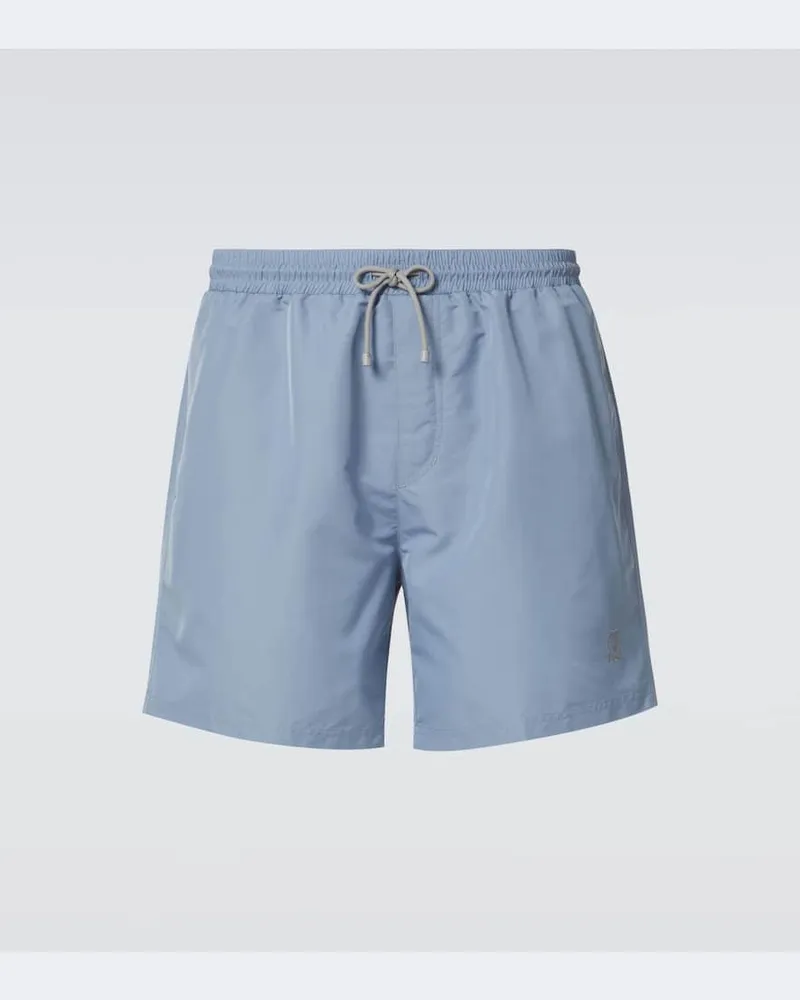 Brunello Cucinelli Costume da bagno con logo Blu