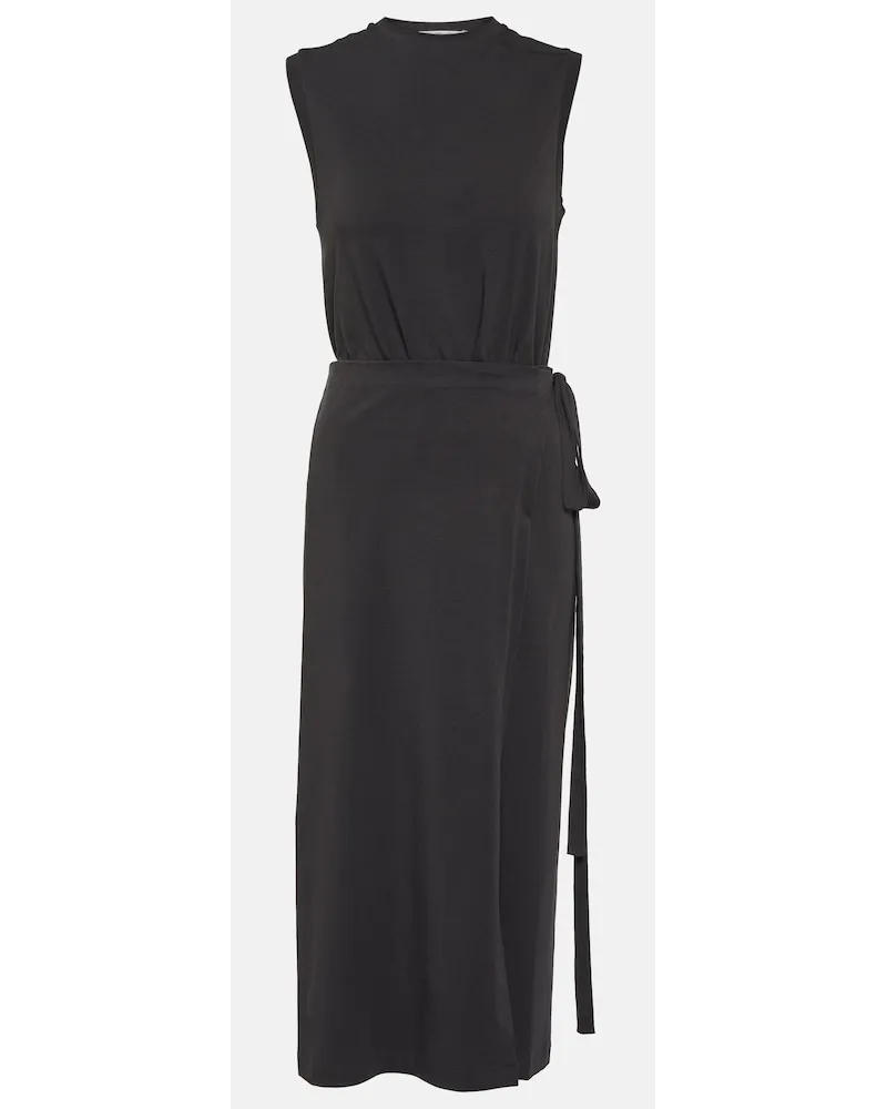Proenza Schouler White Label - Abito midi in jersey di misto cotone Nero
