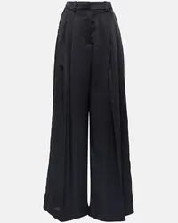 J.W.Anderson Pantaloni a gamba larga in twill Nero