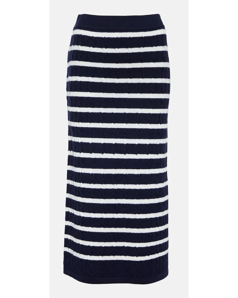 Ralph Lauren Gonna midi in maglia di lana a trecce Multicolore