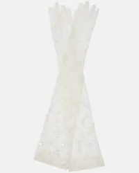 Safiyaa Bridal - Guanti in tulle Bianco