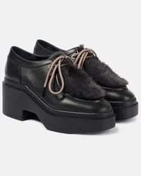 Robert Clergerie Ballerine Norton in pelle con platform Nero