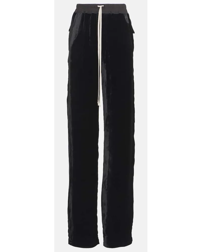 Rick Owens Pantaloni sportivi Dietrich in crêpe Nero