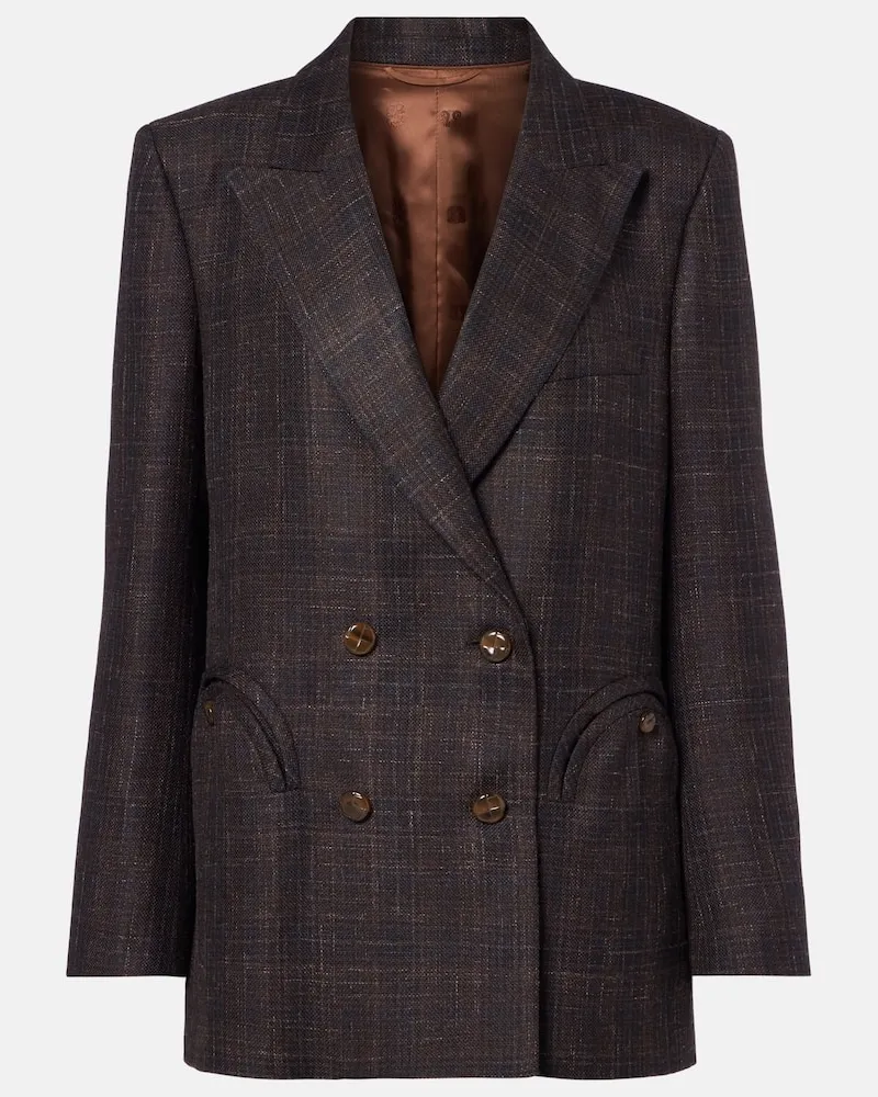 Blazé Milano BlazÃ© Milano Blazer Everynight in lana, seta e lino Marrone