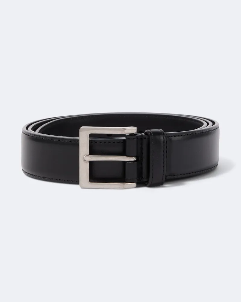 Saint Laurent Cintura Vadim in pelle Nero