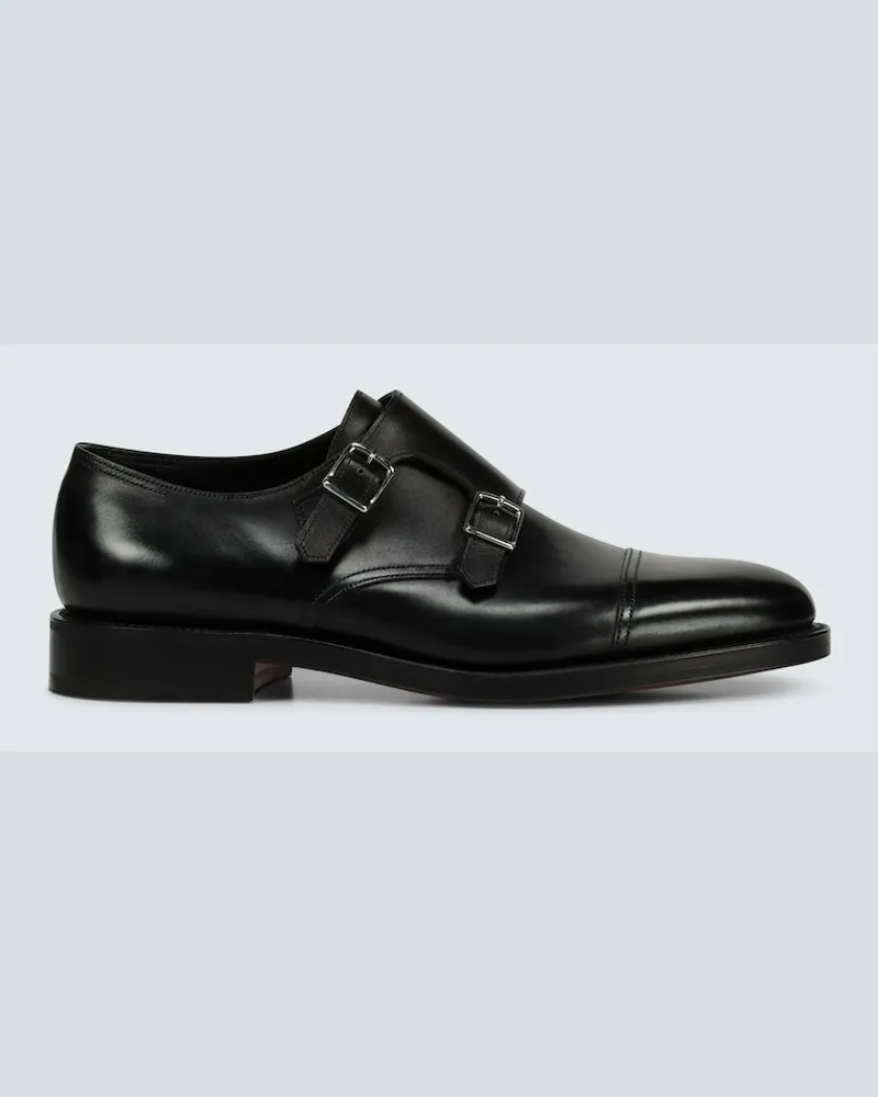 John Lobb Scarpe monk strap William in pelle Nero