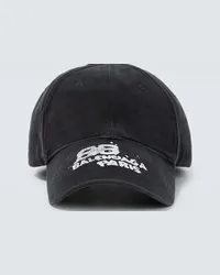 Balenciaga Cappello da baseball BB in canvas Nero