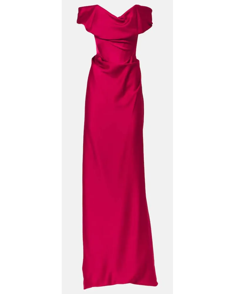 Vivienne Westwood Abito lungo Nova Cocotte in raso Rosso