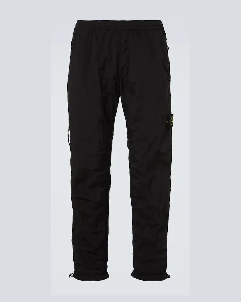 Stone Island Pantaloni tecnici regular Compass Nero