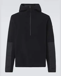 Moncler Pullover con zip e cappuccio Nero