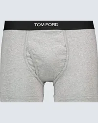 Tom Ford Boxer aderenti in cotone Grigio