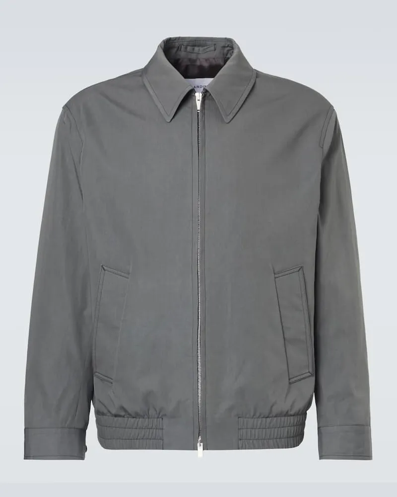 LARDINI Giacca blouson in cotone e seta Blu