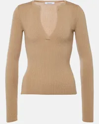 Max Mara Pullover in seta e cashmere Beige