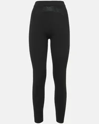 Loro Piana Leggings in misto seta a coste Nero