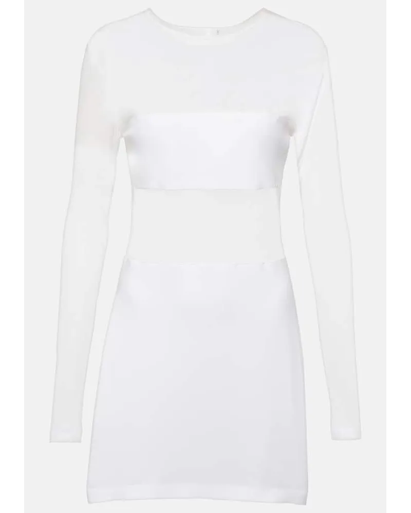 Norma Kamali Miniabito Dash Dash in mesh Bianco