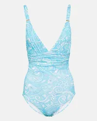 Melissa Odabash Costume intero Panarea con stampa Blu