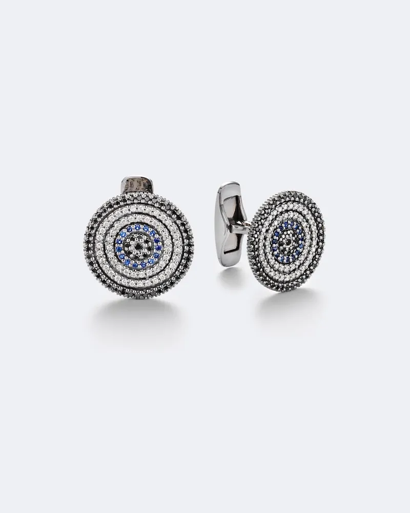 Sydney Evan Gemelli in oro bianco 14kt con diamanti e zaffiri Argento