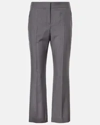 Alexander McQueen Pantaloni flared a vita alta Grigio