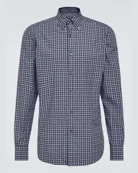 Ermenegildo Zegna Camicia in cotone a quadri Multicolore