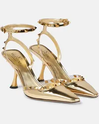 Valentino Garavani Pumps Rockstud Couture 105 in pelle metallizzata Metallizzato